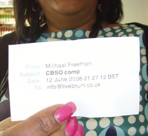 Lara Ratnaraja draws the winning ticket